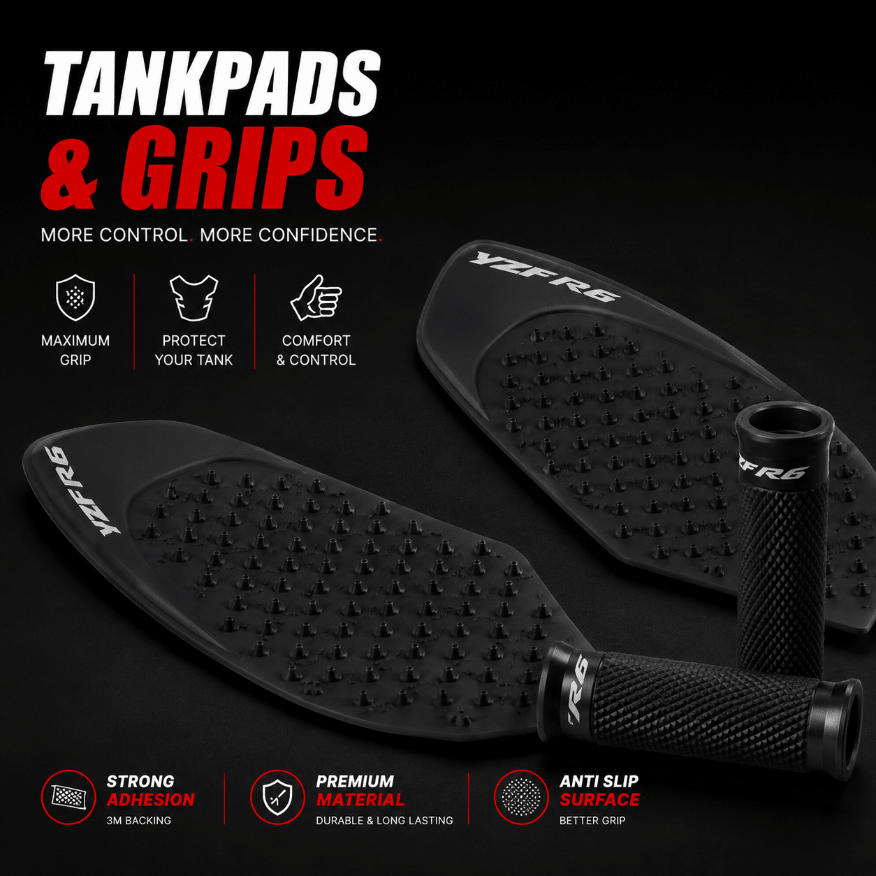 Motorcycle Tank Pads & Grips - MotoForge